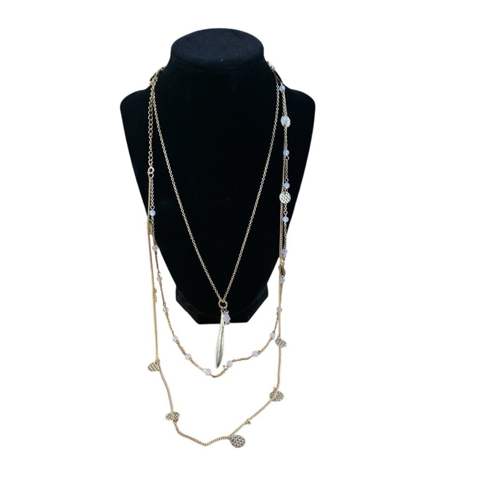 Avon Goldtone “Three’s a Charm” Multi-Layer Necklace NIB 2009